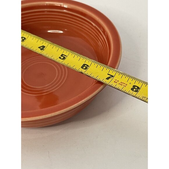 Fiesta ware HLC Persimmon Medium Soup Cereal Bowl Classic Rim 6 7/8 inch - Picture 4 of 5